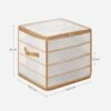 Plastic Christmas Ornament Storage Boxes, 2 Pack Christmas Ball Arrangører, semi-gennemsigtige og gyldne - Billede 5