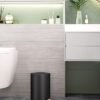Songmics Badeværelsesbakke, 3 liters toiletpedalbakke, kosmetisk skraldespand med ABS -låg og plastisk indre spand, stål LTB011B01 - Billede 2