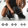 Songmics Sæt med 2 håndvægte, 2 x 10 kg, justerbare vægte, til mænd Kvinder træning, fitnessuddannelse, vægtløftning hjemme gymnastiksal, sort syl20HV1 - Billede 6