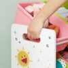 Songmics legetøjshylde, legetøjsarrangør, børnehylde med 16 aftagelige PP -plastkasser, til børnehave, legerum, skole, gul, lysegrøn, lyserød og samar grøn GKR070W01 - Billede 4