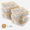 Plastic Christmas Ornament Storage Boxes, 2 Pack Christmas Ball Arrangører, semi-gennemsigtige og gyldne - Billede 6