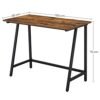 Computer Desk, Writing Desk med stålramme, rustik top, arbejdsbord til kontor, 100 x 50 x 75 cm, industriel, brun og sort - Billede 3