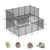 Songmics Guinea Pig Playpen, DIY Hutch Cage til lille kæledyr, grå LPC004G01 - Billede 7