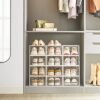 Songmics Shoe Boxes, Pack med 12 skoopbevaringsarrangører, White LSP106W12 - Billede 2