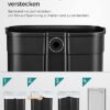 Songmics Kitchen Pedal Bin, 50L Rubbish Waste Bin, med plastisk indre spand, hængslet låg, blød lukning, lugtbevis og hygiejnisk, sølv LTB050E01 - Billede 6
