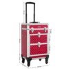 Songmics Travel Accessories Rolling Trolley Cosmetic Case ABS Rød 34 x 27 x 57 cm - Billede 6