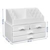Songmics Cosmetics Organizer, makeup storage holder med 4 skuffer og 16 rum, hvid - Billede 5