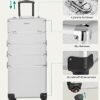 Songmics Cosmetic Case, 4-in-1 Vanity Case, Makeup Case til rejser, sølv - Billede 4