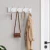 Handy vægfrakkeholder med 4 metalkroge til soveværelse, indgang eller badeværelse.