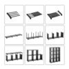 Songmics Cube-opbevaring, 12-kubens bogreol, DIY-skabsarrangør, 105 x 30 x 140 cm, sort - Billede 7