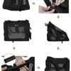 B00ti0v2xc Hundeboks til Bil, Hundetransportboks, Foldbar Katteboks, Oxford Stof, Xxl, 91 X 63 X 63 Cm, Sort , 4700 G - Billede 6