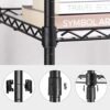 Songmics Badeværelseshylde, 3-lags wire-susing-enhed, metal opbevaringsstativ, 30 x 30 x 73 cm,, sort - Billede 6