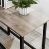 Vasagle Computer Desk, L-formet Writing Workstation, Industrial Corner Desk med Monitor Stand, til hjemmekontorstudie og spil, rumbesparelse, let samling, Greige og Black LWD056B02 - Billede 3