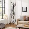 Vasagle Rack Stand, Coat Tree, Hall Tree Free Standing, Industrial Style, med 2 hylder, til tøj, hat, taske, greige og sort RCR016B02 - Billede 3