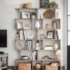 Vasagle-boghylder, 6-lags bogreol, Room Divider, Cube Display-hylde, fritstående opbevaringshylde, moderne stil, til stue, soveværelse, kontor, greige LBC061M01 - Billede 4