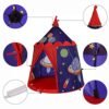 Songmics Prince Castle Play Telt til drenge småbørn, indendørs og udendørs playhouse, bærbar pop up play teepee med bærepose, gave til børn, en71 certificeret, blå LPT01BU - Billede 5