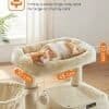 Stor beige kattehule med platform til store katte.