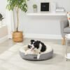 Hundeseng, Donut Katteseng, Rund, 70 Cm Dia, Lysegrå - Billede 3