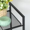Songmics Metal Badeværelset Badeværelse Køkkenhylde 3 Tier Badeværelse Hylde Stående Hylde Plant Hylde Udvidelige Justerbare hylder Industrielt design til badeværelse køkken sort BSC33BK - Billede 6