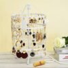Songmics Jewellery Holder Jewellery Stand Metal Earring Halskæde armbånd Holder White JDS055 - Billede 2