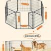 Feandrea 8-panel Pet Playpen, heave-duty, 77 x 100 cm, sort - Billede 4