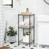 Songmics Badeværelseshylde, 3-lags wire-susing-enhed, metal opbevaringsstativ, 30 x 30 x 73 cm,, sort - Billede 2