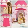 Songmics Princess Castle Play Telt til piger småbørn, indendørs og udendørs playhouse, bærbar pop up play teepee, gave til børn, lyserød LPT01PK - Billede 5