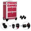 Songmics Travel Accessories Rolling Trolley Cosmetic Case ABS Rød 34 x 27 x 57 cm - Billede 4
