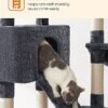 Feandrea Cat Tree, Cat Tower 142 cm, Cat Activity Center, Smoky Grey - Billede 6