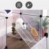 Songmics Guinea Pig Playpen, DIY Hutch Cage til lille kæledyr, hvid LPC004W01 - Billede 4