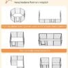 Feandrea 8-panel Pet Playpen, heave-duty, 77 x 100 cm, sort - Billede 2