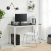 Vasagle Computer Desk, Writing Table med stort skrivebord, stabilt kontorbord, sort, hvid - Billede 3