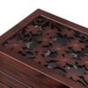 Songmics Wooden Jewellery Box med blomsterudskæring, 6-lags smykkearrangør med 5 aftagelige udtrækkelige skuffer, gave til kære, mørkebrun JBC56W - Billede 5
