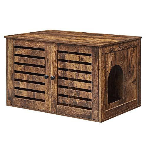 Feandrea katte kuld bakke kabinet med døre til kattehus katte kuld bakke let samling vintage brun pcl003x01 1 Feandrea katte kuld bakke kabinet med døre til kattehus katte kuld bakke let samling vintage brun pcl003x01