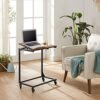 Vasagle sofabord, sidebord med vippetop, stålramme, rustik brun og sort - Billede 2