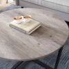 Vasagle rundt sofabord, cocktailbord i industriel stil, holdbar metalramme, greige og sort - Billede 6