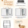 Feandrea 8-panel Pet Playpen, heave-duty, 77 x 100 cm, sort - Billede 5