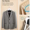 Songmics CRW011W02 Sæt med 20 gummifrakkehænger Solid Wood-skridsikre hak i skulderområdet med bjælke til bukser Rotatable 360 ° til dragter Shirts Coats White - Billede 5