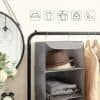 Songmics hængende opbevaring med 6 hylder garderobe skab arrangør + 2 klip, grå 30 x 30 x 130 cm (W x D X H) RCH06G - Billede 3