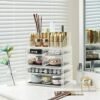 Songmics makeup -arrangør, kosmetikarrangør med 6 skuffer og 16 rum i forskellige størrelser, gennemsigtig JKA008TP - Billede 3