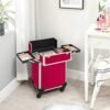 Songmics Cosmetic Case Trolley Makeup Case med håndtag 4 udvidelige rum til rejsesød - Billede 2