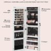 Songmics Jewelery Cabinet Armoire, låsbar vægmonteret opbevarings arrangørenhed, hvid - Billede 3