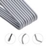Songmics-pakke med 20 metalbukserbøjler med åben ende og skridsikker belægning, rumbesparelse, 38 cm bred, grå cri04g-20 - Billede 4
