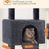 Feandrea Cat Tree, Cat Tower 142 cm, Cat Activity Center, Smoky Grey - Billede 5
