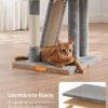 Feandrea Cat Tree, 135 cm høje, multi-niveau katte træ, grå - Billede 4