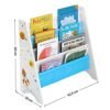 Songmics Kids 'Bogreol, Book Storage Shelf Organizer, med Anti-Tip Kit, til børneværelse, legerum, dagpleje, skole, 62,5 x 28 x 60 cm, rumbesparende design, White GKR72WT - Billede 7