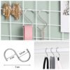 Songmics Grid -paneler, sæt med 2, fotovægskærm, metal mesh vægindretning, multifunktionel hængende billedvæg, DIY, kunstdisplay, s krog, klip, hamp ledning, hvid LPP02W - Billede 7