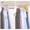 Songmics Justerbare tang og guldfarvekrog, skridsikre fløjlstøjsbøjle, rumbesparelse, til nederdele, CRF14PK24, standard, ABS-plast, metal, lyserødt lys - Billede 7