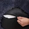 Hundeseng Donut Katteseng Fluffy Beroligende Kæledyrsseng, 50 Cm Mørkegrå - Billede 6