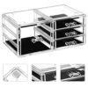 Songmics 4 i 1 XXL Makeup Organizer, Makeup Box med 11 skuffer og 15 rum i forskellige størrelser, skridsikre puder, til kosmetik og smykker, gennemsigtig JKA017TP - Billede 5